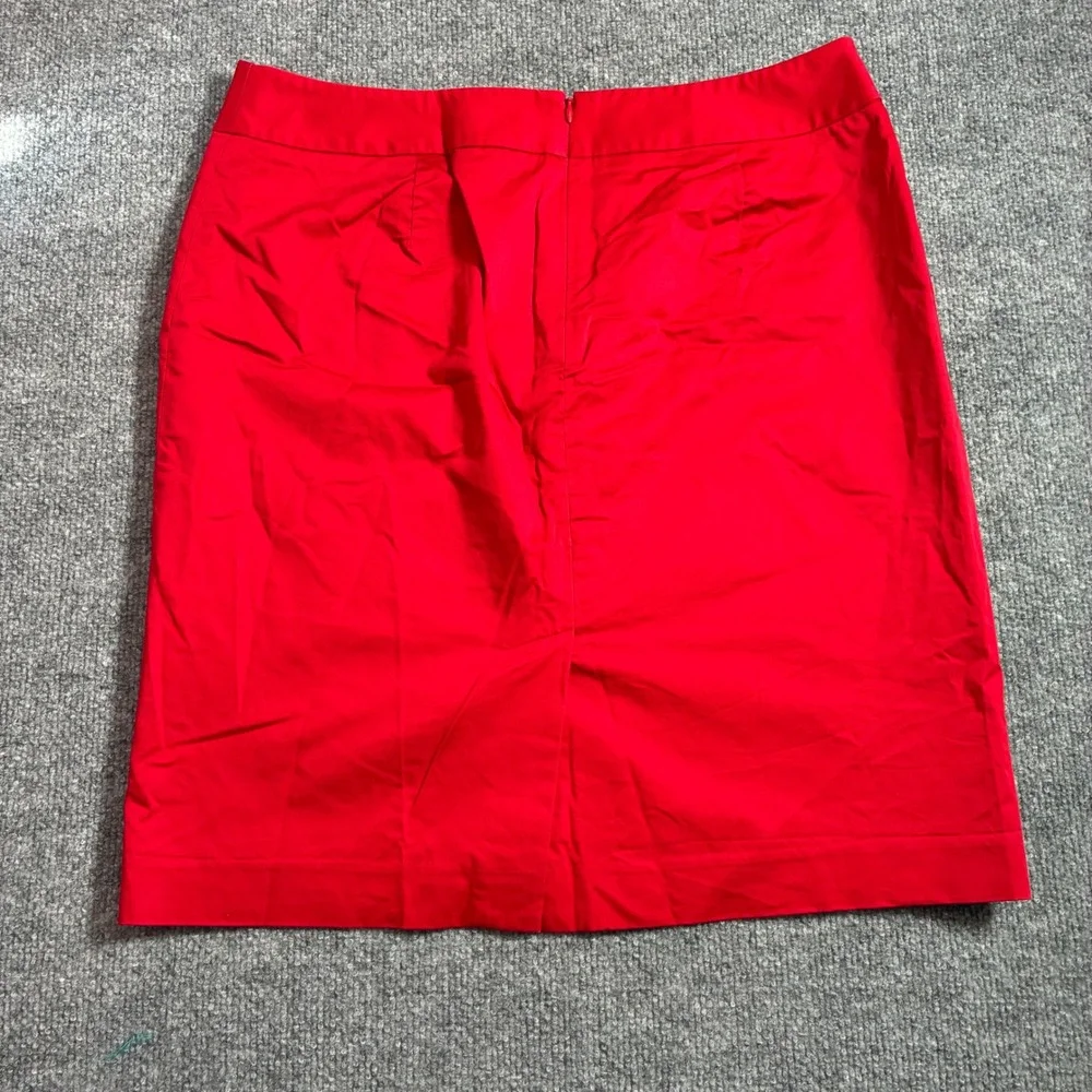Talbots Pencil Skirt Womens‎ 12P Red Petite Cotton Blend Career Office